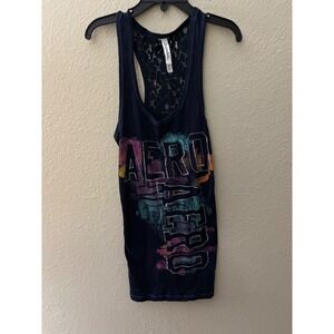 Aeropostale Navy Blue Lace Back Graphic Tank Top S P
A758
